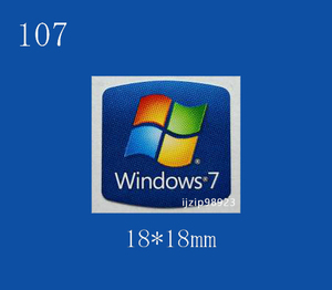 即決107【 Windows 7 】エンブレムシール追加同梱発送OK■ 条件付き送料無料 未使用