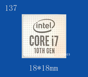 即決137【 Intel CORE i7 10TH GEN 】エンブレムシール追加同梱発送OK■ 条件付き送料無料 未使用