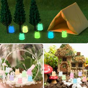 かえる 14個入り オーナメント アクアリウム 光る 送料無料 ガーデニング 樹脂発光 DIY 園芸 鉢植え 暗い屋外 装飾 かわいい エルフ