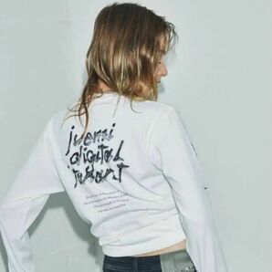 美品ジュエミ juemi LIQUID DIGITAL L/S TEE ホワイト ロンT ロンティー ZARA ザラ aclent