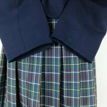 1円 ジャケット チェックスカート 上下2点セット Zippy M 冬物 女子 学生服 栃木作新学院中等部 紺 制服 中古 ランクC NA0917_画像3