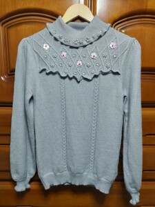 axes femme ビジューいっぱいニットプルオーバー ★セーター ★ トップス