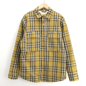 [ used ]FEAR OF GOD flannel shirt jacket S yellow fi blue bgodo[240010405162]