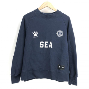 【中古】KELME × wind and sea CREW NECK SWEAT スウェット S ネイビー ケレメ × ウィンダンシー[240010406077]