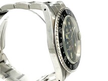 中古 駆動OK INCIPIO インキピオ GMT SS デイト 3針 黒文字盤 メンズ 腕 時計 自動巻き_画像3