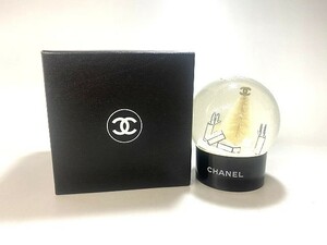 中古 CHANEL シャネル スノードーム クリスマスツリー ショッパー 球型 置物 オブジェ VIP顧客限定 非売品 インテリア