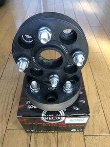 HELIX ハブ付 ワイドトレッドスペーサー 4H PCD100 30mm 内径54mm M12XP1.5 マットブラック【2枚セット】