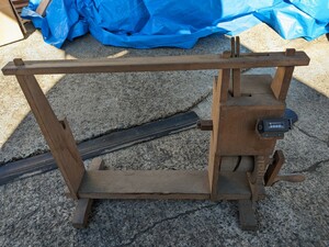 レトロ 古民具　糸巻き　　メーター付　古い　木製　アンテーク