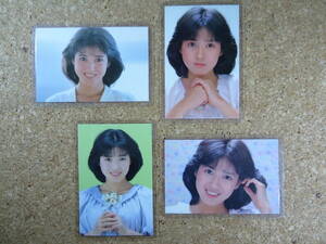 660★☆★西村知美　Aセット　アマダ　ラミネートカード　4枚セット　正規ライセンスシール付き　1986年　WiSEプランニング