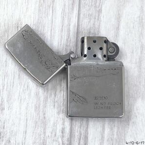 ZIPPO ジッポー WIND PROOF LIGHTER ワニ クロコダイル シルバー 1993年製 4-12-6-17の画像6