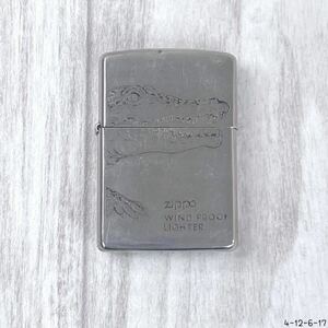 ZIPPO ジッポー　WIND PROOF LIGHTER　ワニ　クロコダイル　シルバー　1993年製　4-12-6-17