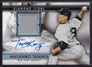 田中将大 2019 Topps DIAMOND ICONS Autograph Jersey シリアルナンバー 09/10枚限定 オートジャージ―