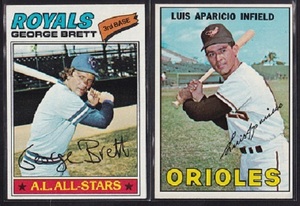 1967 Topps #60 LUIS APARICIO　1977 Topps #580 GEORGE BRETT　1978 Topps #206 NOLAN RYAN/PHIL NIEKRO #450 TOM SEAVER