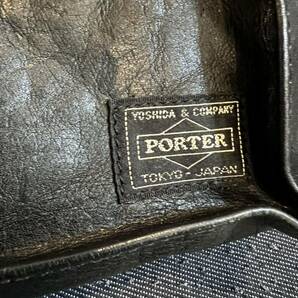 ポーター porter ZOZO ZOZOTOWN 2way レザー トート バッグ ショルダー 本革 スタッズ ヘルメット ショルダーバッグ ブラックの画像4