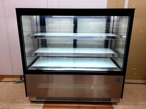 ●【店頭引取のみ】中古品 JCM RITS-202T 対面 冷蔵ショーケース 202L ケーキショーケース LED照明 後扉 幅120cm 角型 ※動作・ライトOK