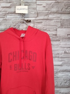 men's F567 adidas NBA CHICAGO BULLS アディダス シカゴ ブルズ プルオーバー スウェット パーカー XO レッド