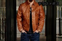 ブレーキマン 馬革 ホースハイド レザージャケット コート 本革 革ジャン ジャンパー アメカジ レトロ Ｓ～5XL グリーン_画像10