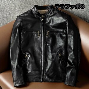 レザージャケット 牛革　本革 革ジャン ジャンパー レザーコート バイクジャケット　メンズファッション Ｓ～5XL