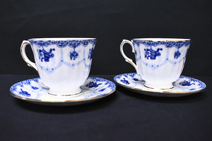 Duchess/ダッチェス/イギリス製/GENEVIEVE/ bone china/カップ/ソーサー/2客セット/金彩/フローラルデザイン/アンティーク/TKY803