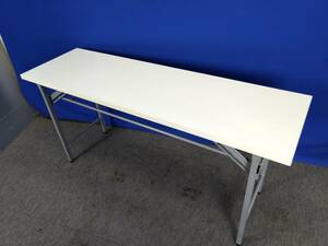サンワサプライ 会議用 折り畳み長テーブル 100-FD010 1500×450×700mm ホワイト 白 オフィス /1