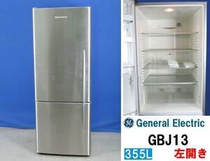 GE General Electric ゼネラルエレクトリック 355L 2ドア冷凍冷蔵庫 GBJ13 左開き ステンレス アメリカンスタイル 引き出しフリーザー