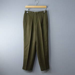 Leilian/ Leilian /11/ waist rubber / wool 100% pants / khaki / green / olive / slacks / lady's / bottoms 
