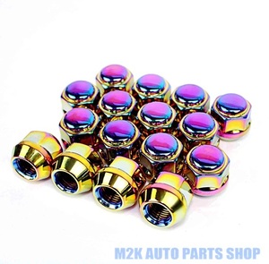  wheel nut 16 piece color Short nut Neo chrome plating P1.25 19HEX Rainbow Neo Alpha nut 