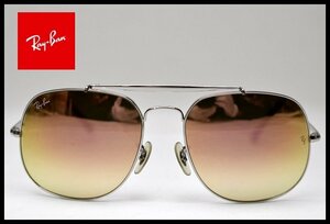 良品 Ray-Ban GENERAL POP サングラス 眼鏡 ミラーレンズ ティアドロップ 57□17 145 3N RB3561 レイバン 金属フレーム