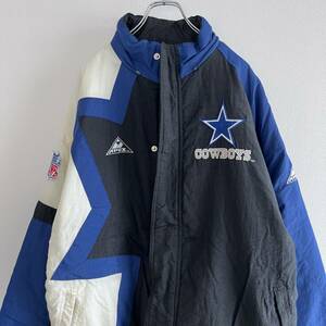 90s NFL DALLAS COWBOYS ダラスカウボーイズ 中綿入りナイロンジャケット APEX ONE PRO LINE Lサイズ