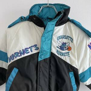 90s 韓国製 Charlotte Hornets シャーロットホーネッツ 中綿入りジャケット ベビーサイズ M PRO PLAYER