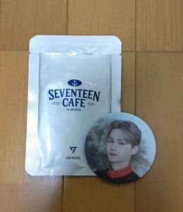 SEVENTEEN セブチ カフェ ソウル 缶バッジ ジュン (おまけ付き)