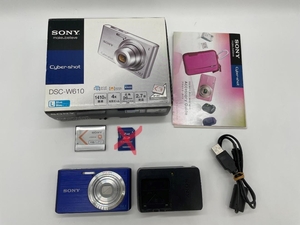 【簡易動作確認済】　SONY Cyber−Shot DSC-W610 BLUE　コンデジ　デジカメ　デジタルカメラ