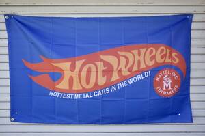 新品 Hot Wheels ホットウィール MATTEL フラッグ バナー FLAG 旗 看板 hotrod 世田谷ベース インテリア ロゴ アメ車