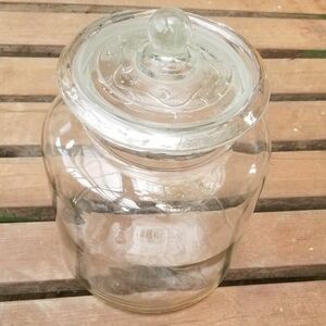 昭和大正レトロガラスキャニスター アンティーク ガラスジャー ガラス容器