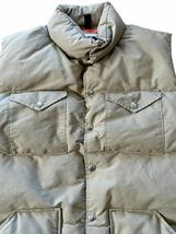 ●●vintage us製 茶タグ THE NORTH FACE ノースフェイス ダウンベスト M カーキ/タン●●_画像2