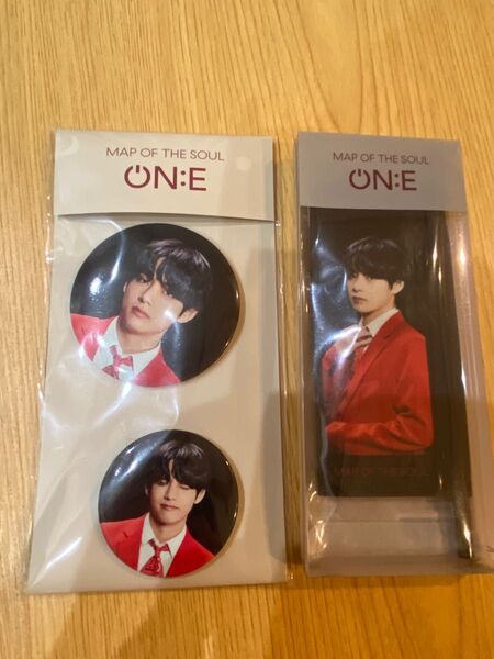 【新品未使用】BTS ON:E 缶バッジ &カバーセット ミニフラグ V テテ