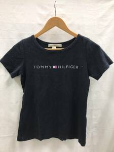 TOMMY HILFIGER トミーヒルフィガー 半袖Tシャツ ブラック レディース サイズ2 23051103