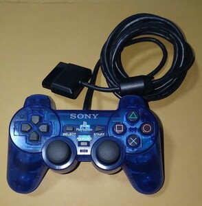 PS2 プレステ2　SONY　コントローラー　純正　オーシャンブルー　①