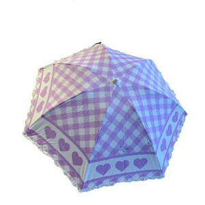  new goods late.re folding umbrella purple Heart . rain combined use frill ultra-violet rays measures 