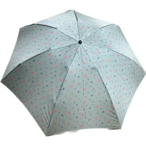 新品 ラデュレ 折りたたみ傘 軽量 総柄 花柄 ブルー 水色　晴雨兼用 紫外線対策