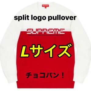 Supreme split logo pullover ホワイト Lサイズ 新品