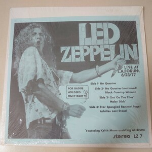 LP☆LED ZEPPELIN/LIVE AT L.A.FORUM6/23/77［stereo LZ7/コレクターズ、ブート/レッド・ツェッペリン］