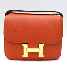 【美品】HERMES／エルメス　コンスタンス3 ミニ　ヴォーエプソン　カプシーヌ　Z刻印　ショルダーバッグ　500090219_画像1