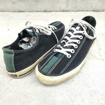 【稀少/90s/USA製】コンバースCONVERSE/オールスターALL STAR/キャンバス/バイカラー/ローカット/スニーカー/29/10.5/黒/R070911/0054/_画像1