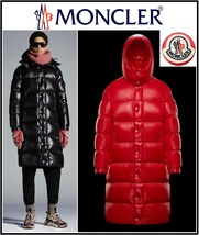 34万新品本物◆モンクレール◆3◆MONCLER『HANOVERIAN』赤ロングダウンコート1円_画像1