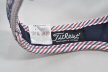 coco★タイトリスト★Titleist★サンバイザー★白×赤×紺/ストライプ★ユニセックス★USED※レターパックプラス発送可★79642_画像4