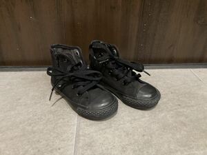 中古 16cmですが、15cmくらいコンバース CONVERSE ALL STAR ハイカット キャンバススニーカー 黒