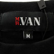 新品 MR.VAN ミスターヴァン 2023春夏 新作 ロゴ刺繍 半袖 Tシャツ M 黒 【va1732030_99】 メンズ カットソー ポケット ポケT 丸首_画像8