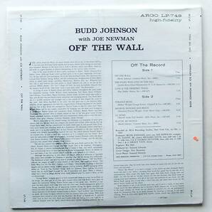 ◆ 未開封・稀少 ◆ BUDD JOHNSON with JOE NEWMAN / Off The Wall ◆ Argo LP-748 ◆の画像2