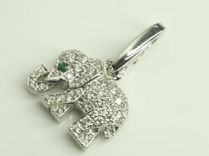 Cartier Cartier full diamond candy charm 750WG. emerald 